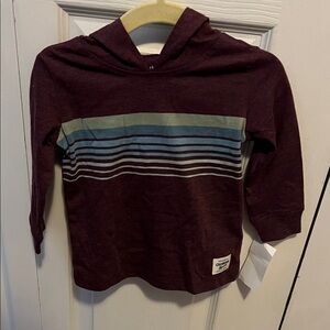 OshKosh B'gosh Maroon Hoodie with Stripes